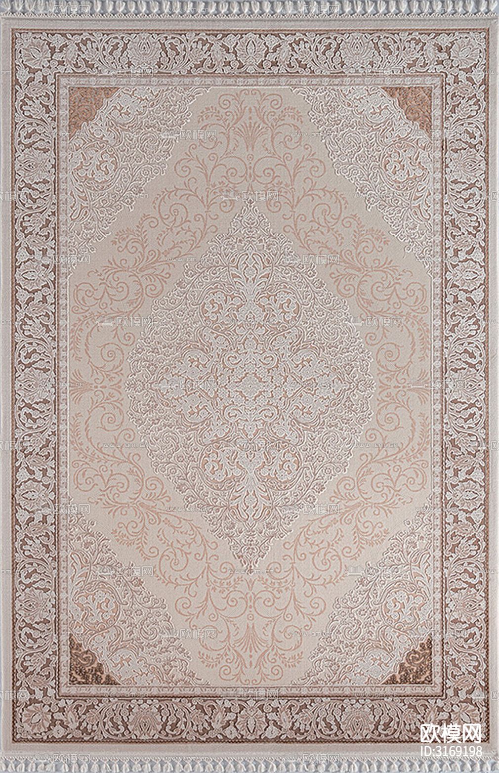 灰色新中式豪华地毯贴图下载（渲染图6）