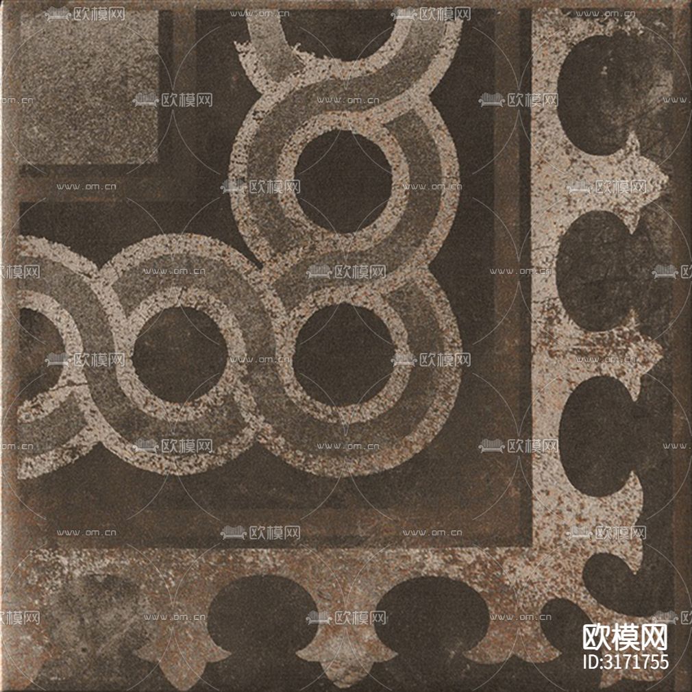 灰色欧式花砖贴图下载（渲染图5）