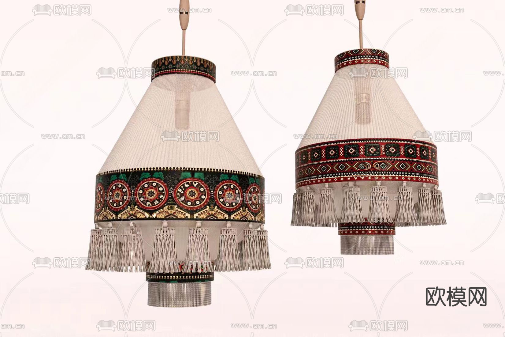 东南亚吊灯su模型下载（渲染图2）