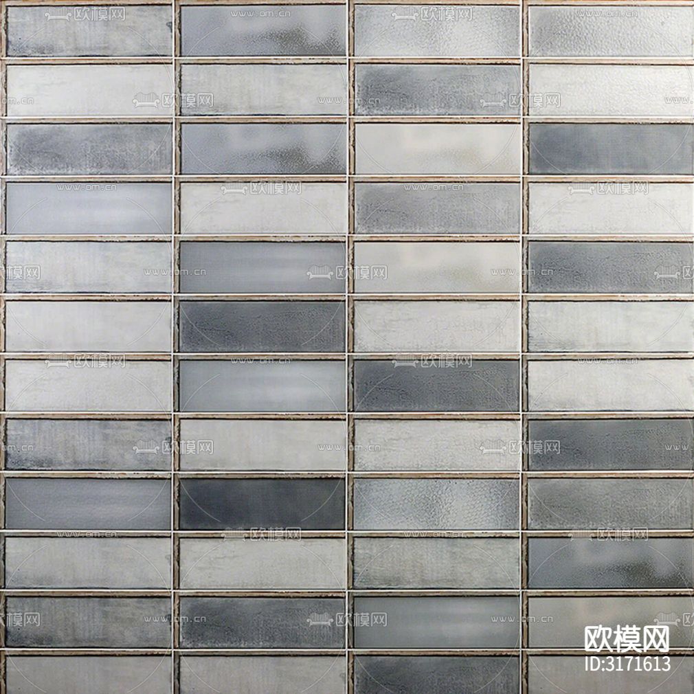 灰色石材纹艺术砖贴图下载（渲染图4）