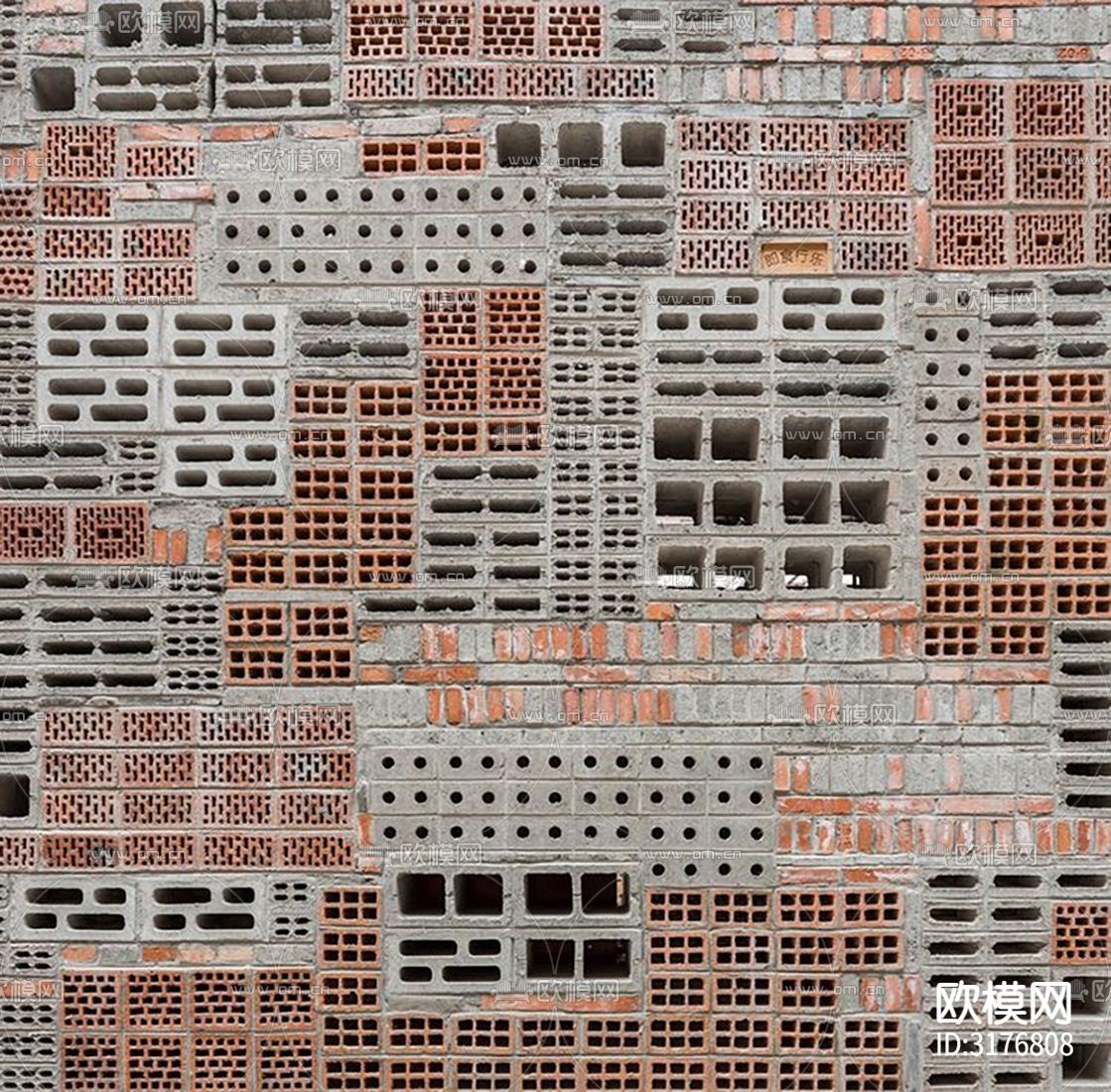 做旧砖墙 红砖贴图下载（渲染图1）