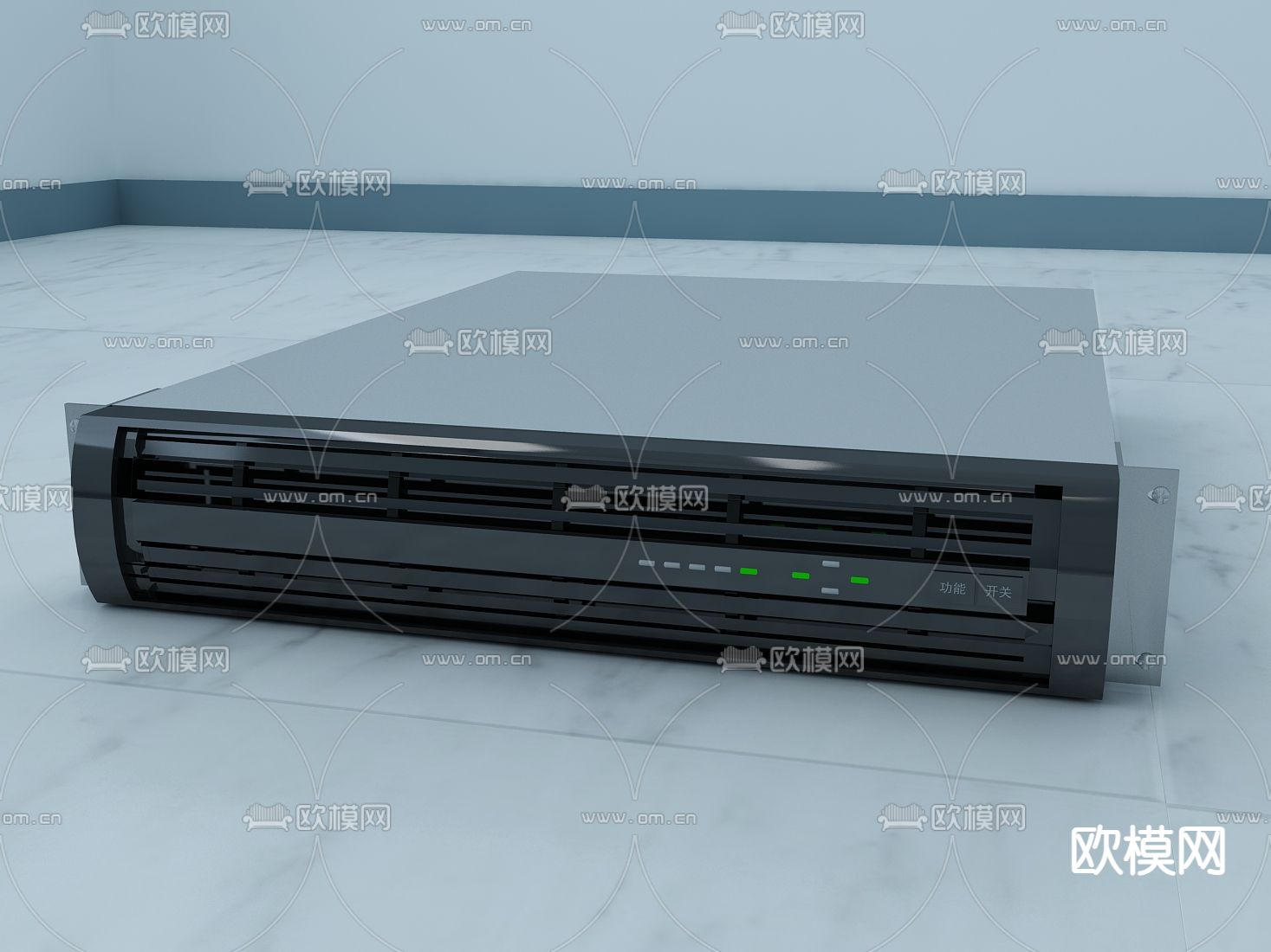 机柜 交换机3d模型下载（渲染图3）