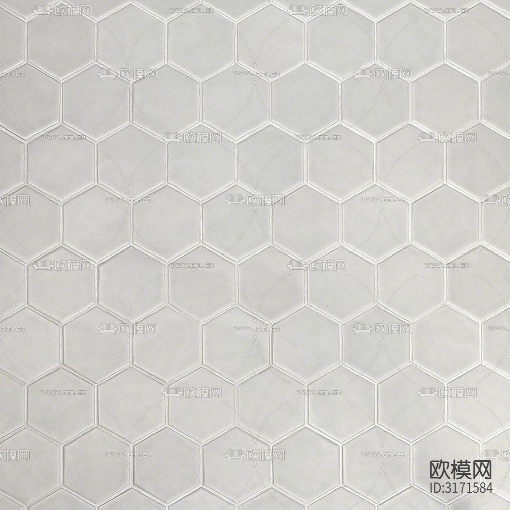 白色六角瓷砖马赛克贴图下载