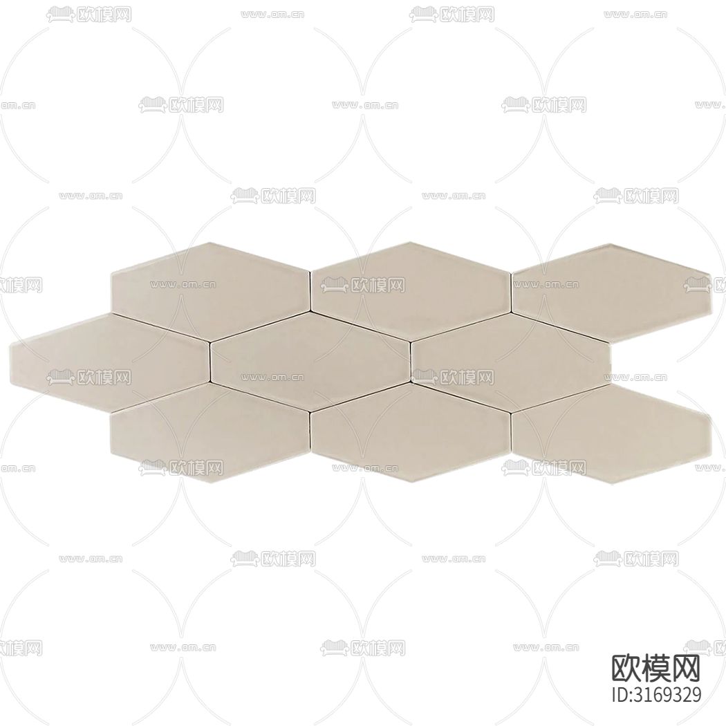 灰色纯色艺术瓷砖马赛克贴图下载（渲染图4）