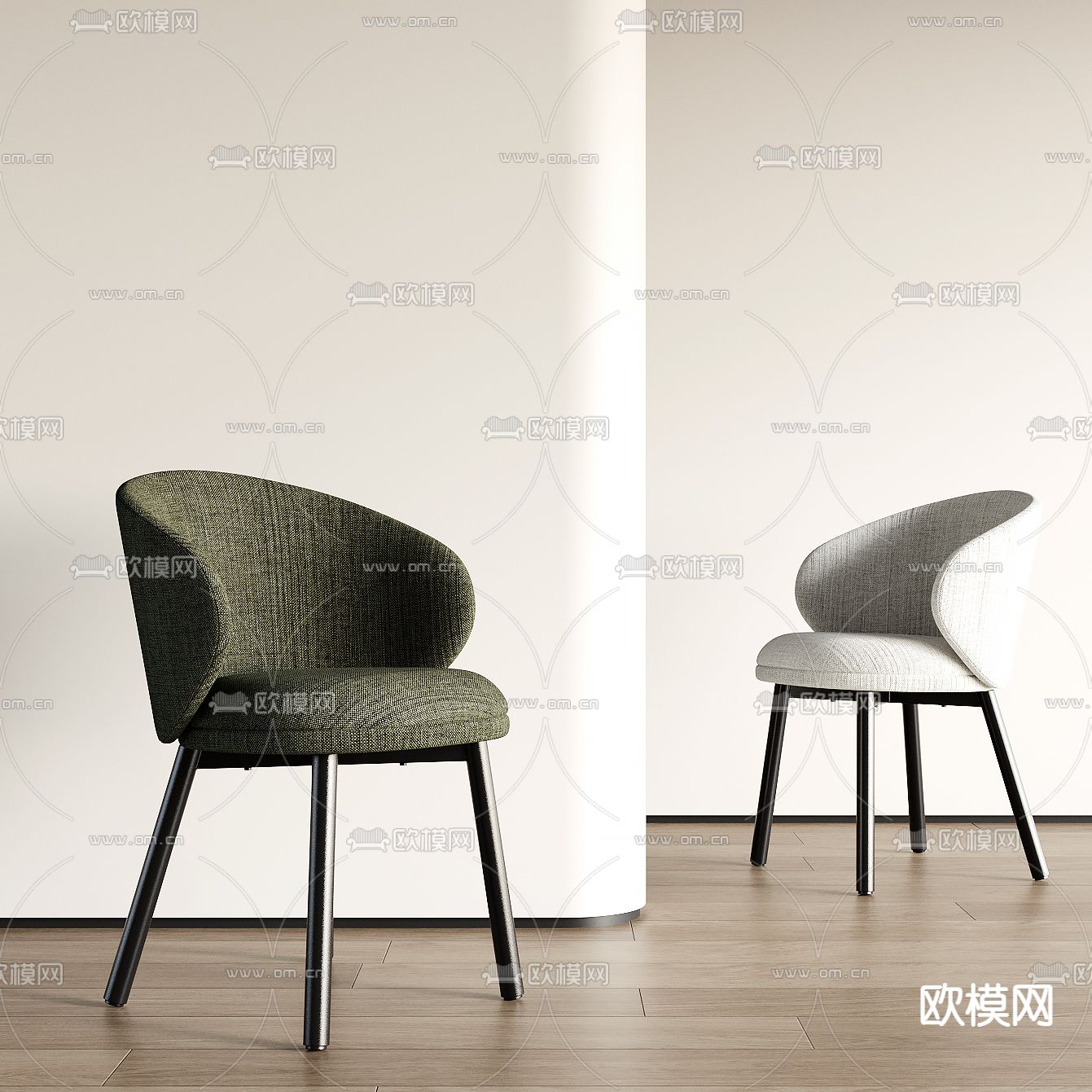 现代椅子 餐椅 单椅su模型