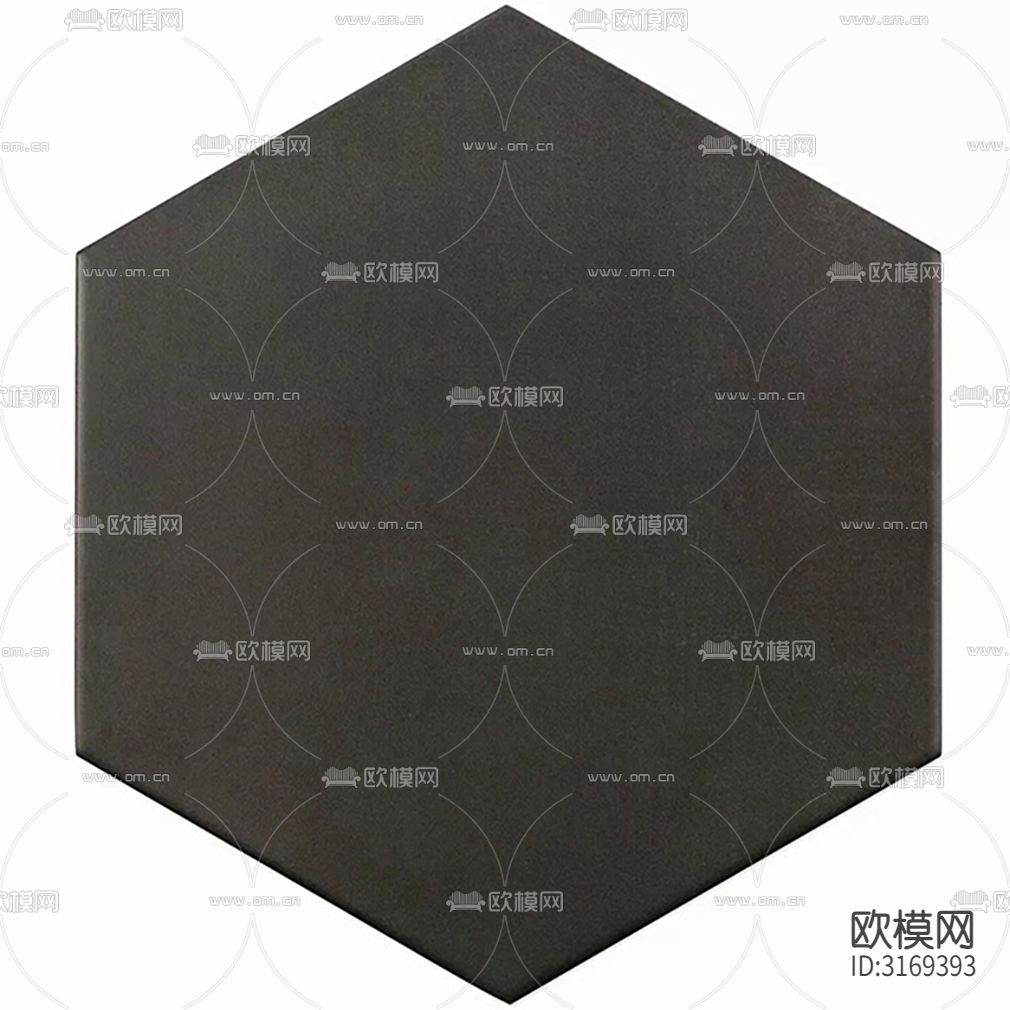 黑色石材纹六角砖贴图下载