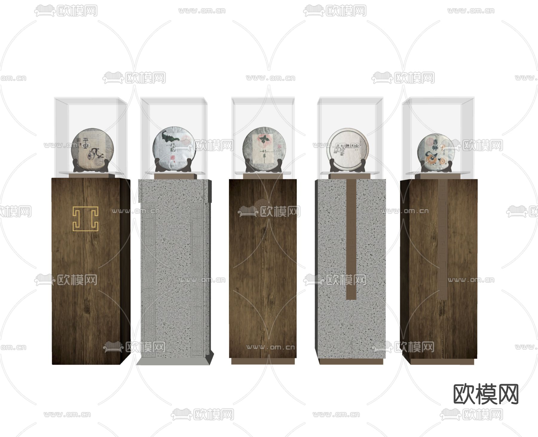 茶叶 普洱茶 茶叶 茶饼su模型下载（渲染图1）