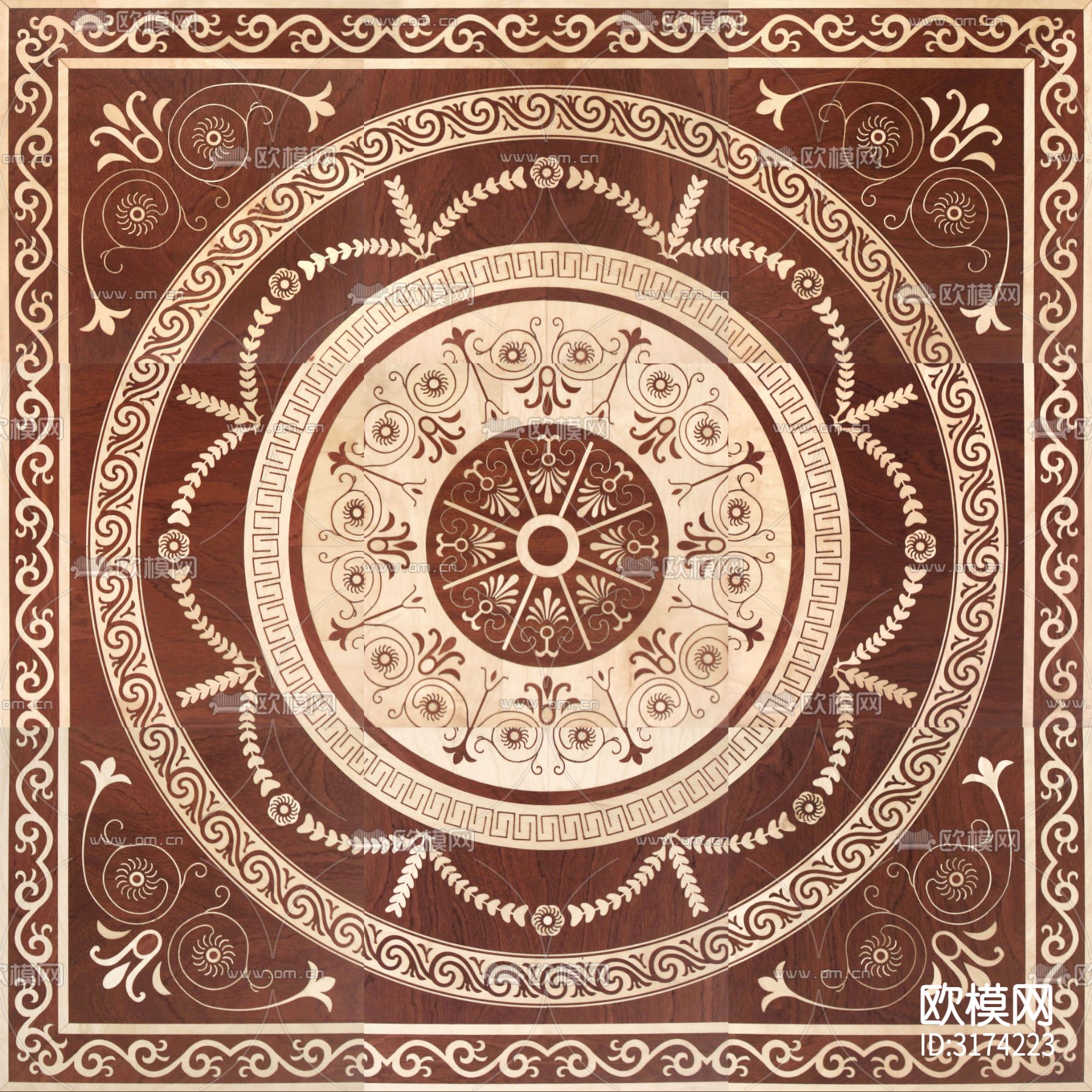 欧式拼花 木纹拼花贴图下载