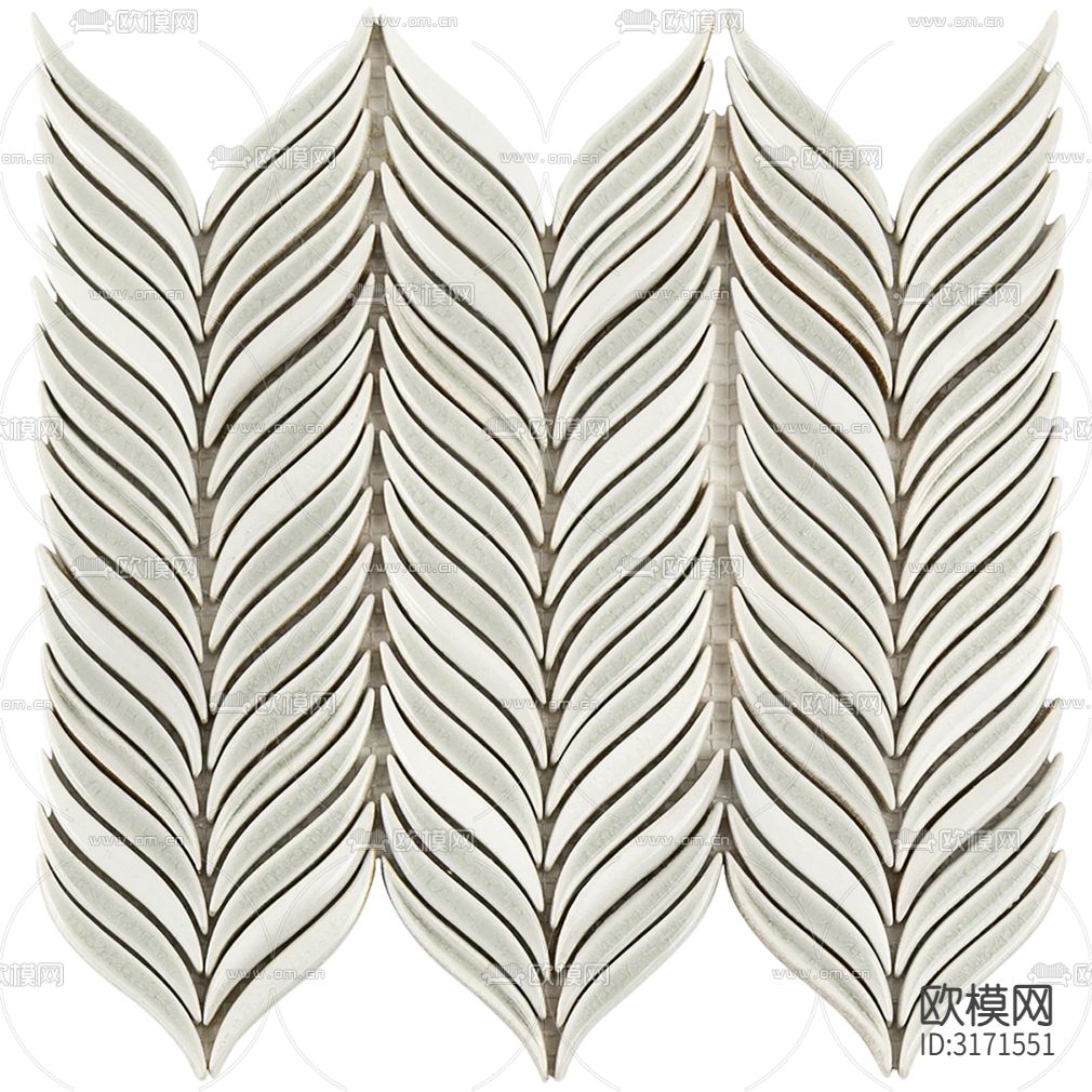 白色艺术卫浴马赛克贴图下载（渲染图1）