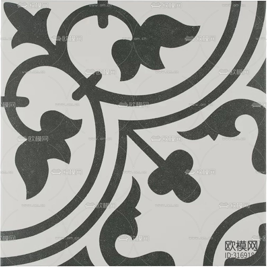 灰色现代花砖贴图下载（渲染图4）