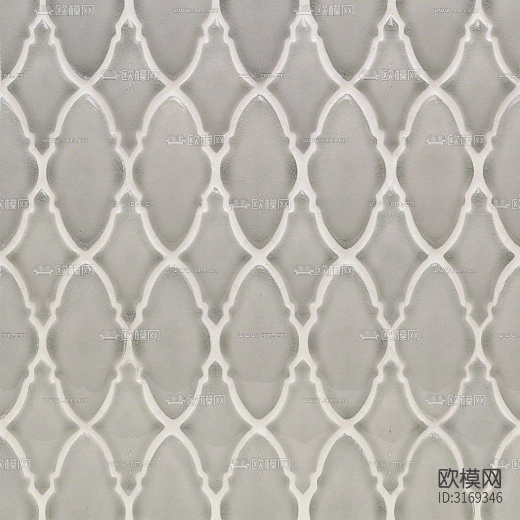 灰色宝石瓷砖马赛克贴图下载（渲染图2）