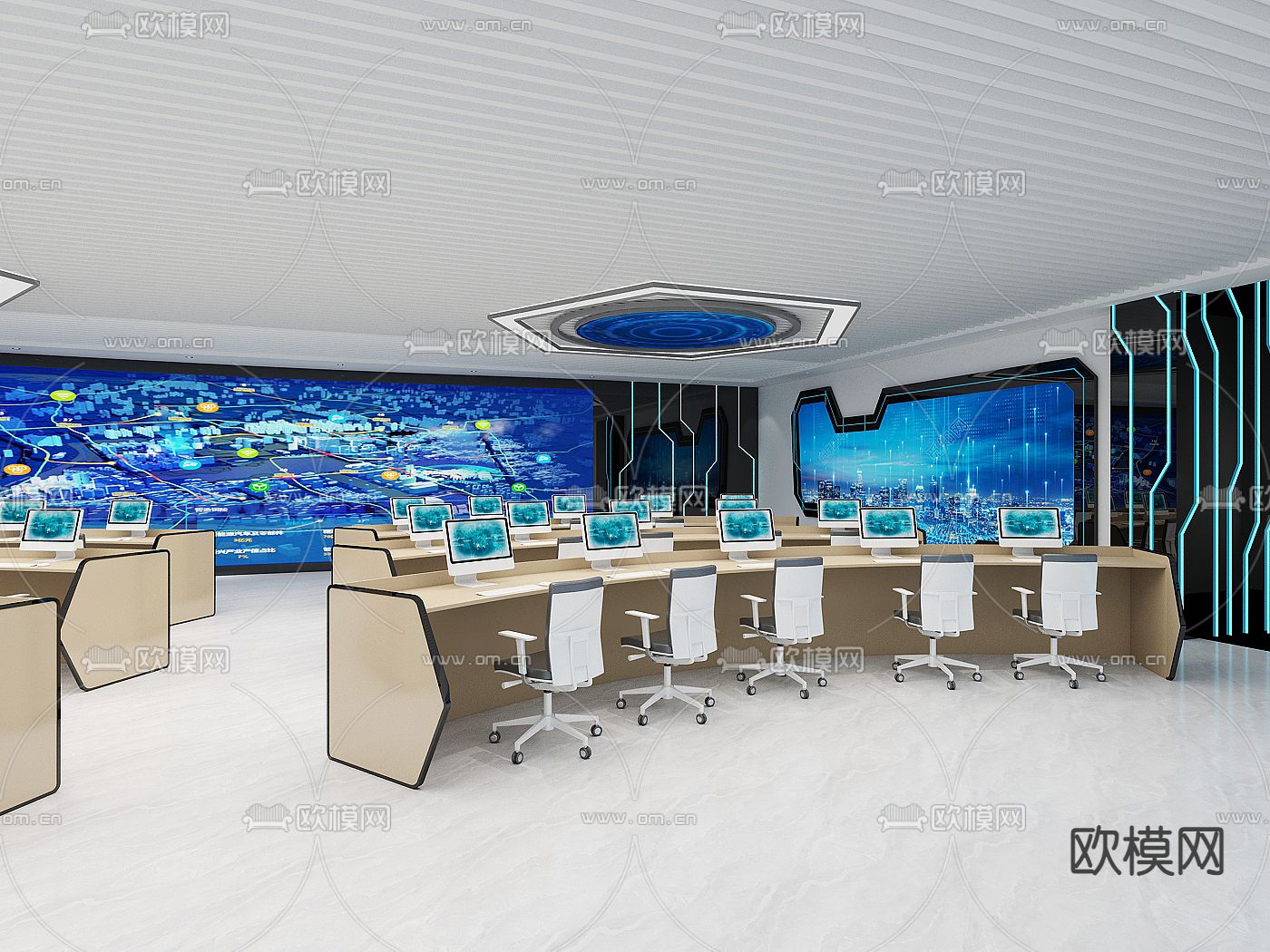 指挥控制中心3d模型下载