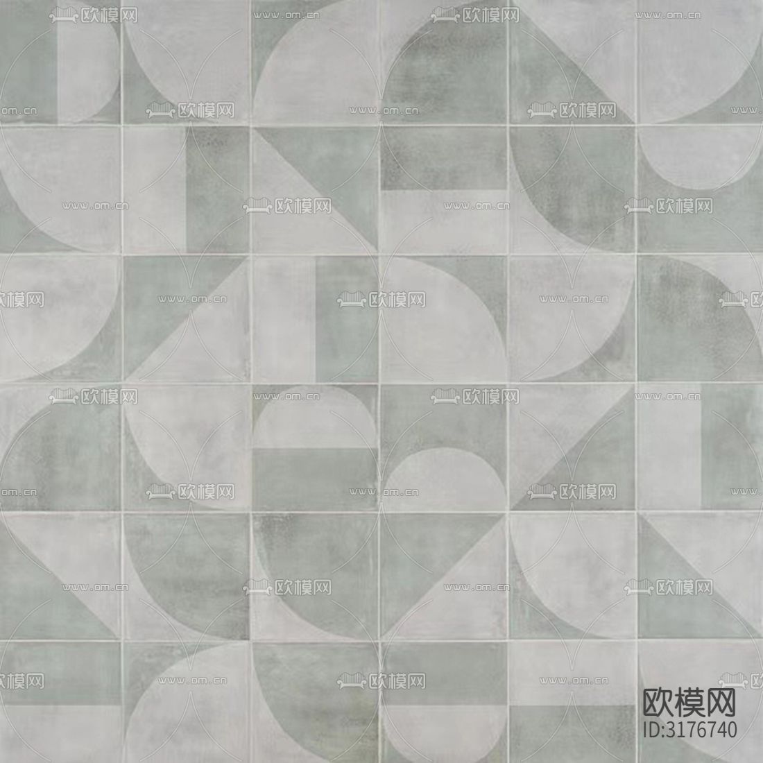 灰色现代花砖 拼花地砖贴图下载