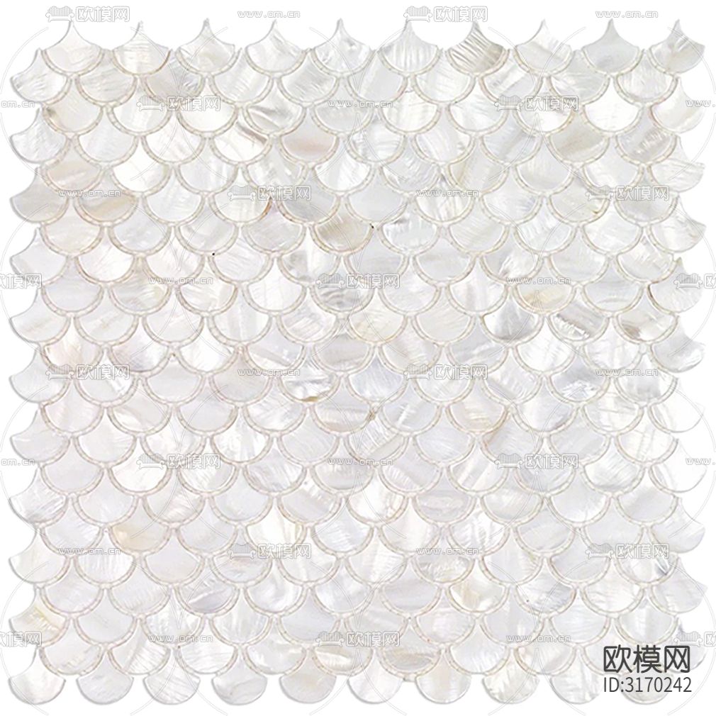 白色贝壳马赛克贴图下载（渲染图1）