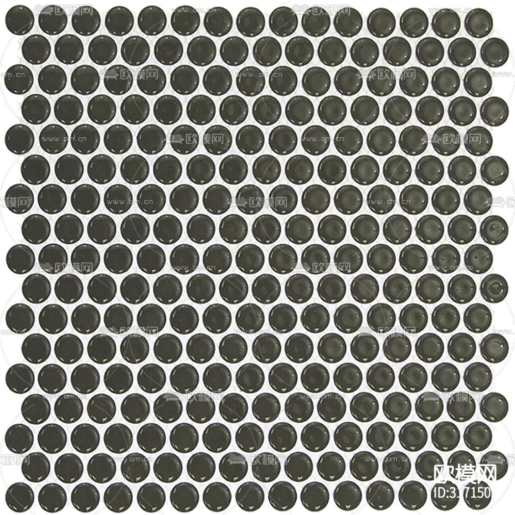 黑色圆形瓷砖马赛克贴图下载