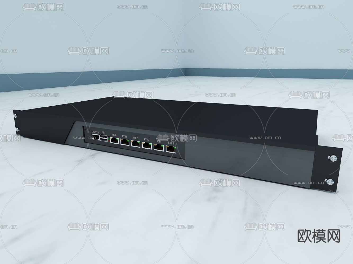 机柜 交换机3d模型下载（渲染图2）