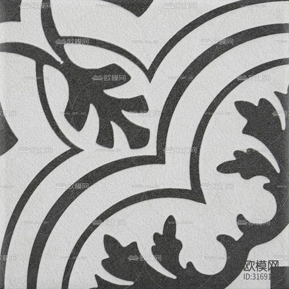 灰色现代花砖贴图下载（渲染图8）