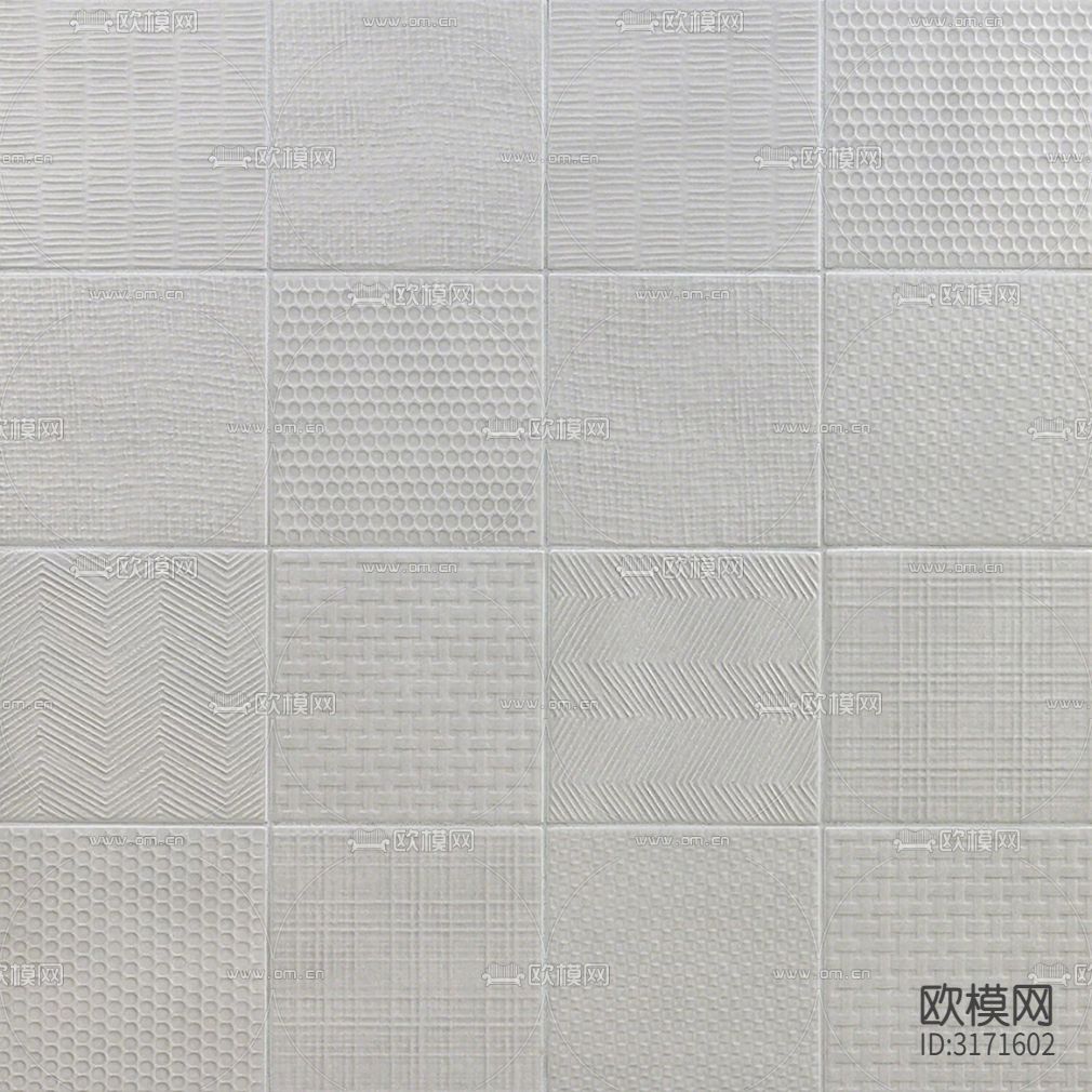 灰色凹凸艺术砖贴图下载（渲染图7）