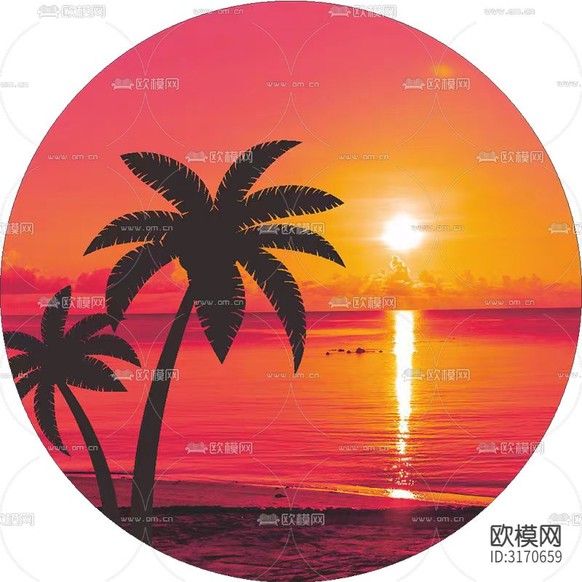 夕阳落日氛围灯夕阳灯贴图下载