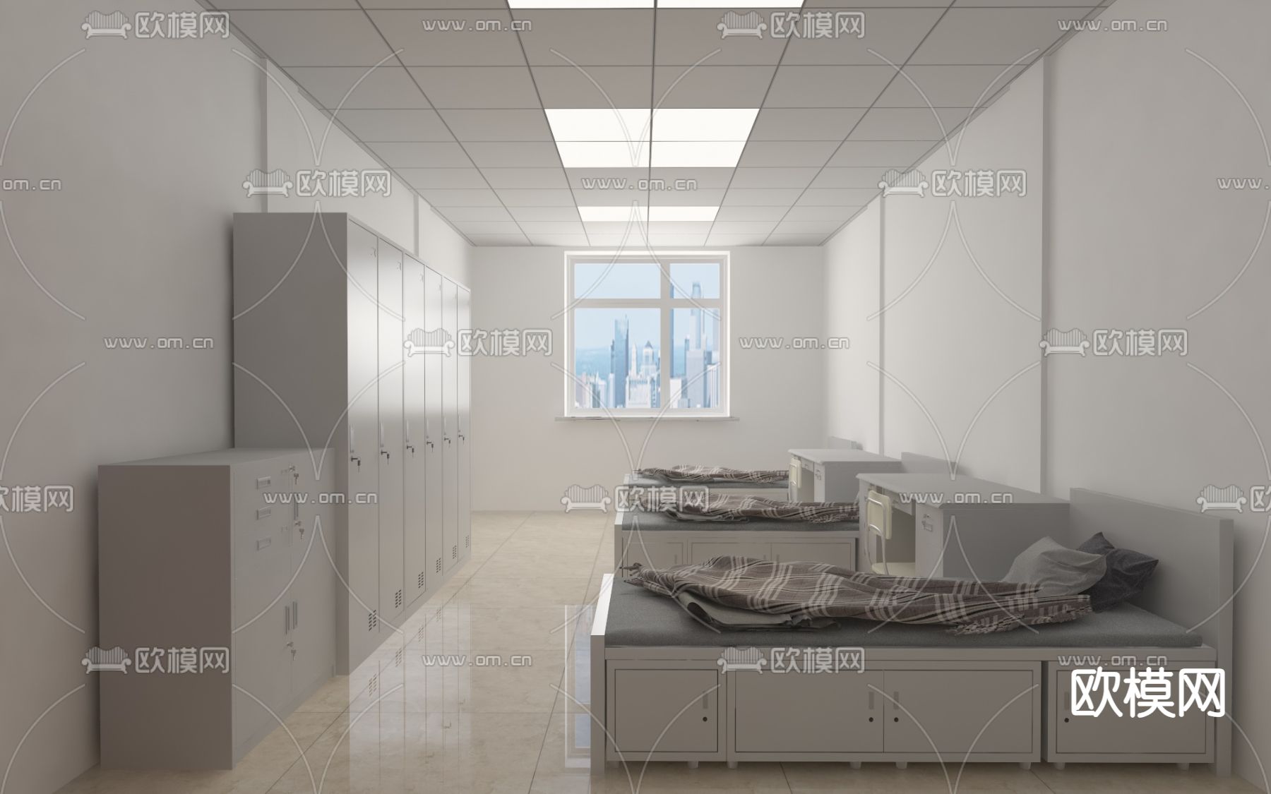 学生宿舍3d模型下载