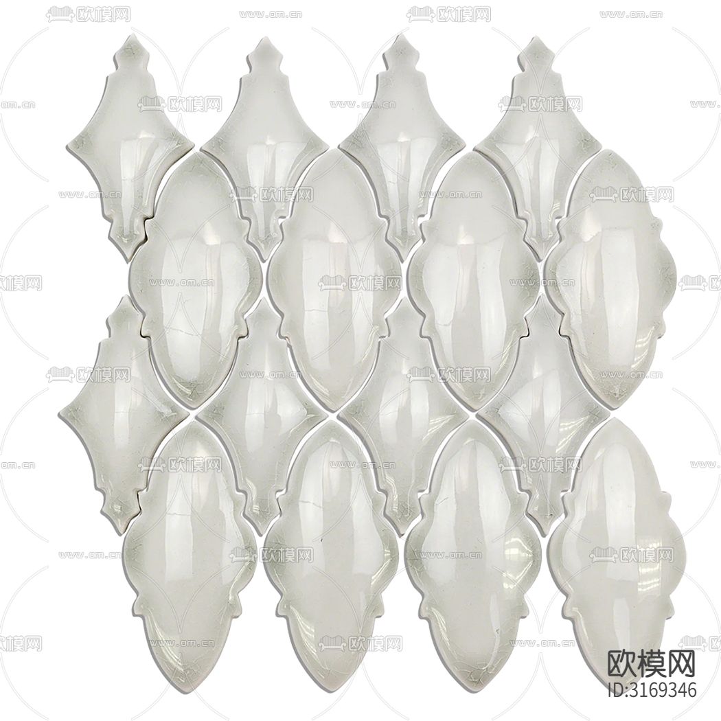 灰色宝石瓷砖马赛克贴图下载（渲染图1）