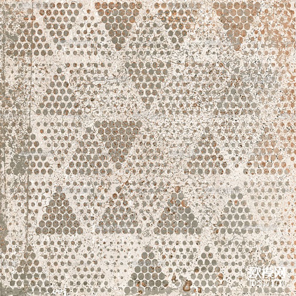 灰色现代简约花砖贴图下载（渲染图8）