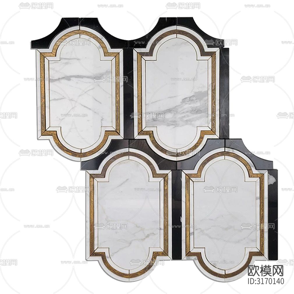 白色大理石材艺术马赛克贴图下载