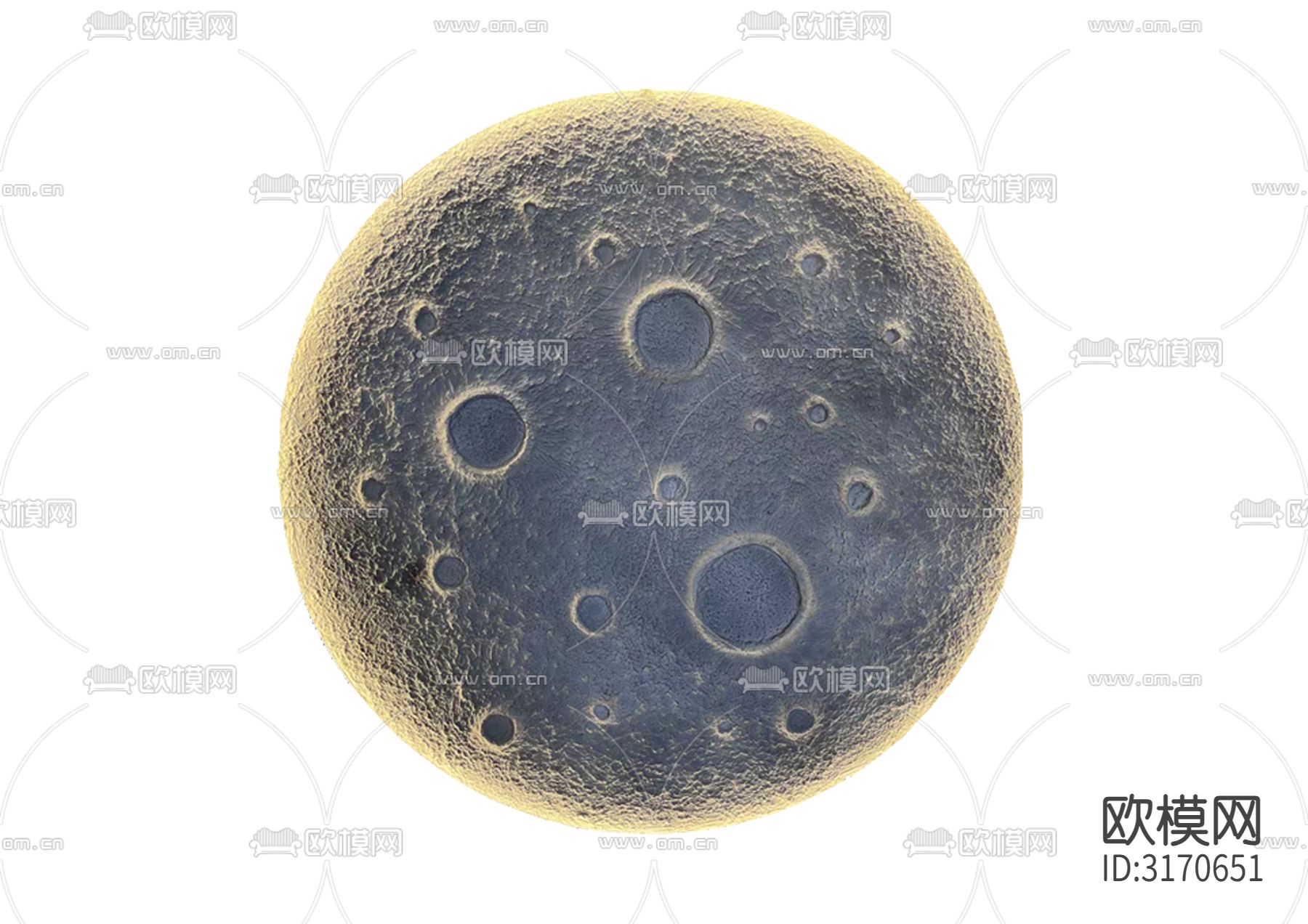 网红餐厅凹凸陨坑月球灯贴图下载