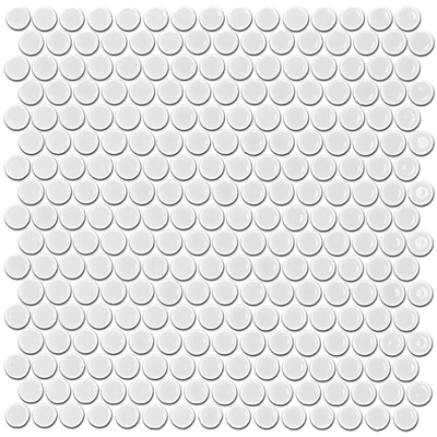  白色圆形瓷砖马赛克贴图 