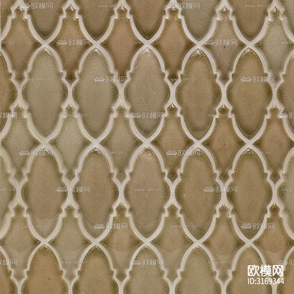 黄色宝石瓷砖马赛克贴图下载（渲染图2）