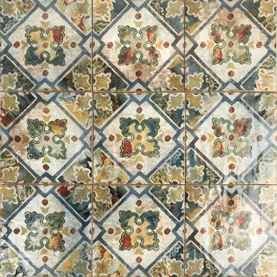  灰色做旧花砖贴图 