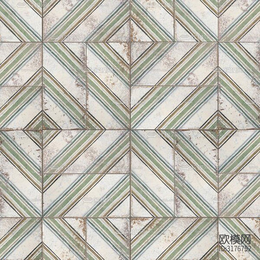 灰色木纹花砖 拼花地砖贴图下载（渲染图1）