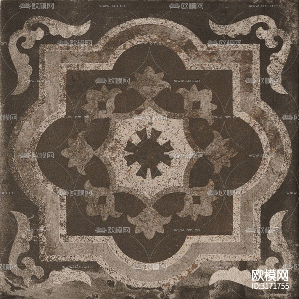 灰色欧式花砖贴图下载（渲染图8）