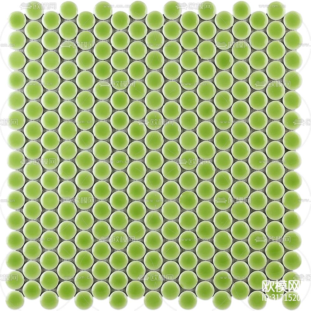 绿色圆形瓷砖马赛克贴图下载