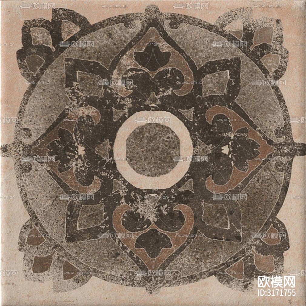 灰色欧式花砖贴图下载（渲染图7）