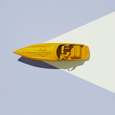  蓝白黄撞色壁纸贴图 