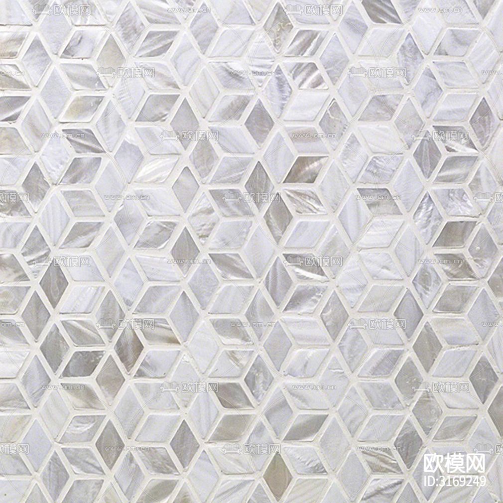 白色贝壳马赛克贴图下载（渲染图2）