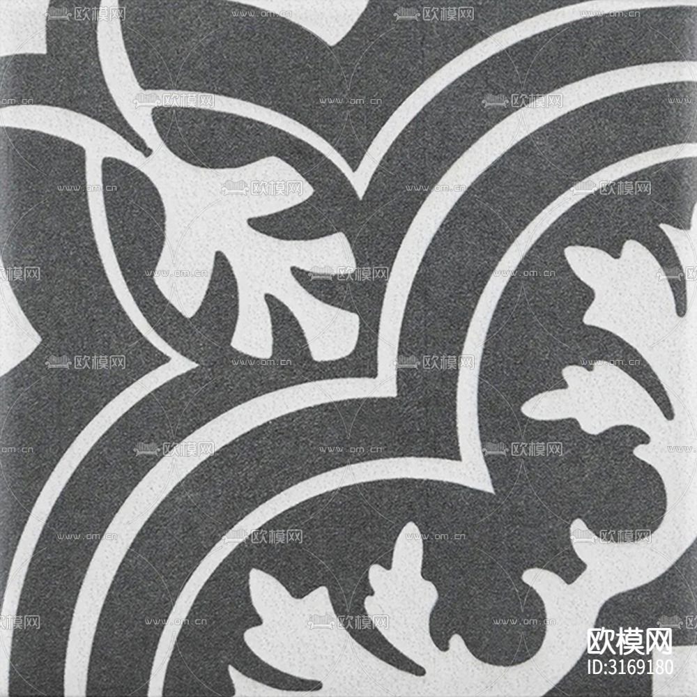 灰色现代花砖贴图下载（渲染图2）