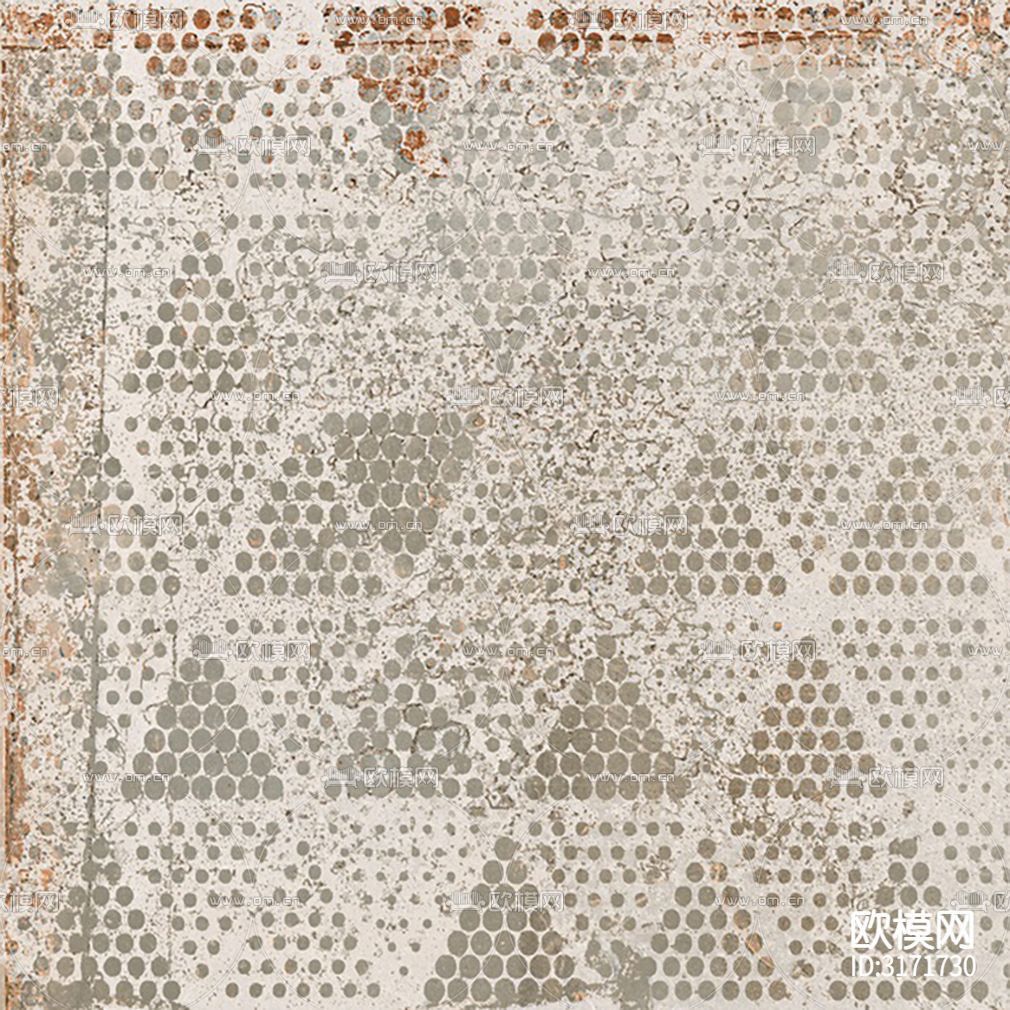 灰色现代简约花砖贴图下载（渲染图7）