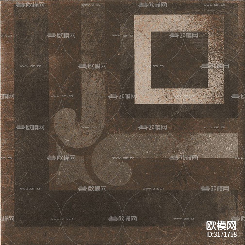 灰色欧式花砖贴图下载（渲染图2）