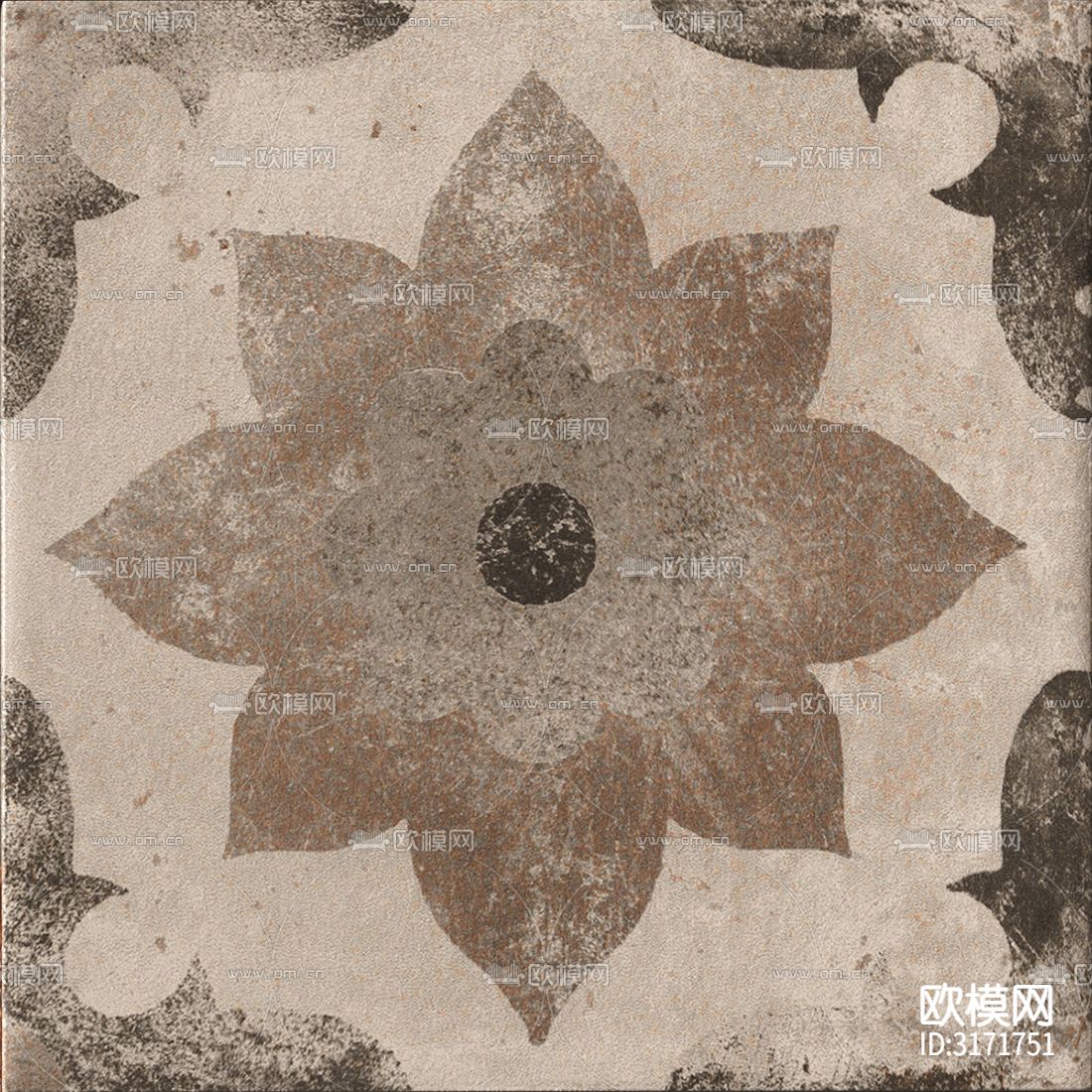 灰色欧式花砖贴图下载（渲染图10）