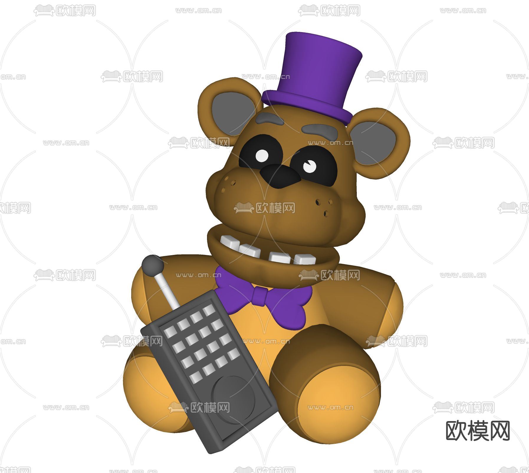 卡通熊 公仔 摆件su模型下载（渲染图1）