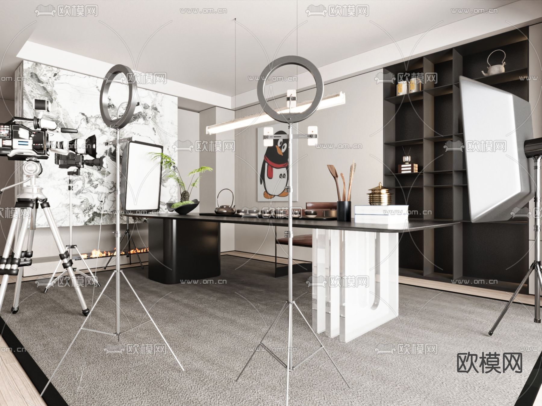 带货直播间3d模型下载