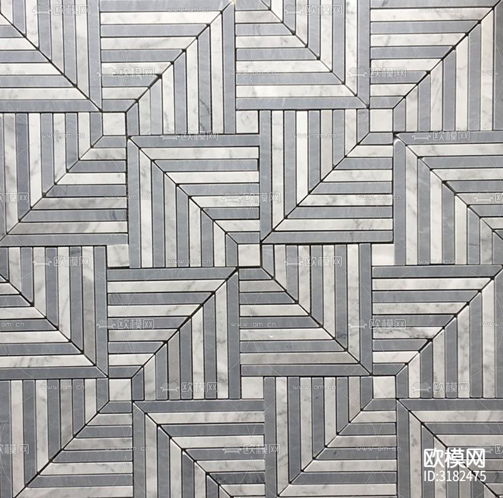 灰色现代简约石材拼花花砖贴图下载
