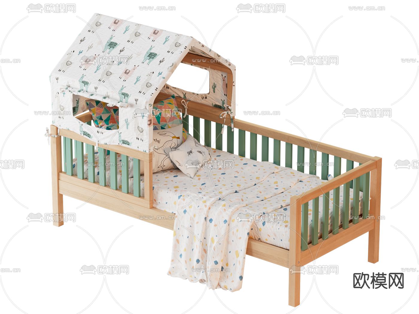 现代婴儿床3d模型下载