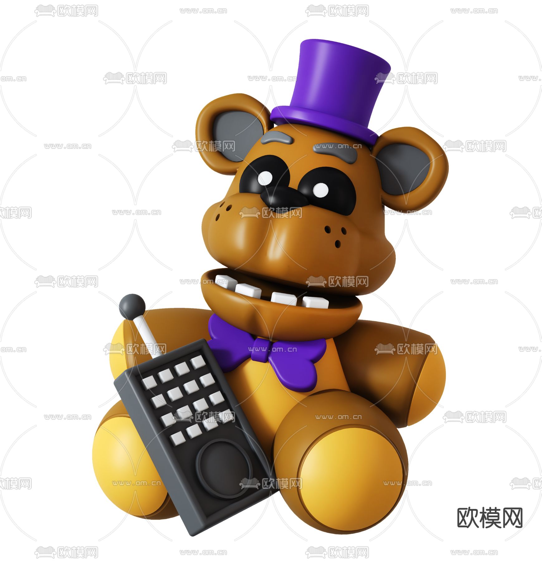 卡通熊 公仔 摆件su模型下载（渲染图2）