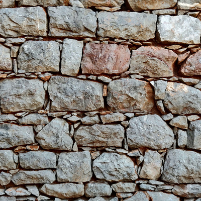  乡村毛石挡墙贴图 