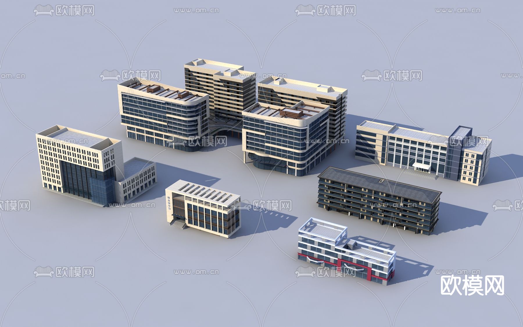 办公楼 综合楼 行政楼3d模型下载