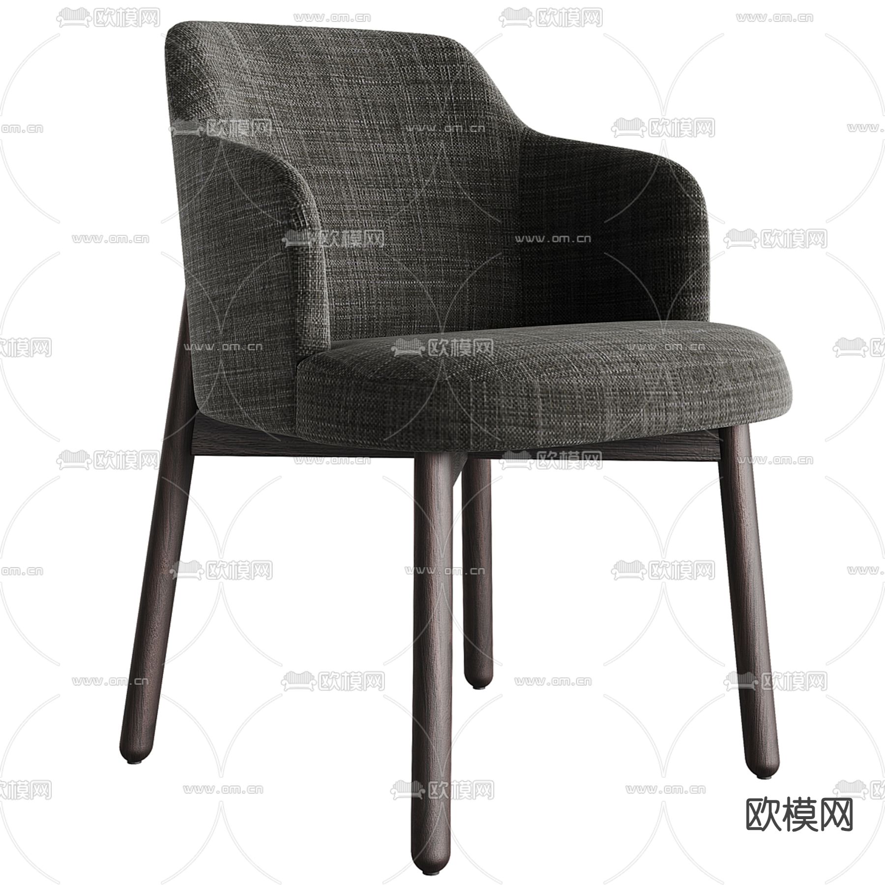 Berry_Abby 条形餐桌椅3d模型下载（渲染图2）