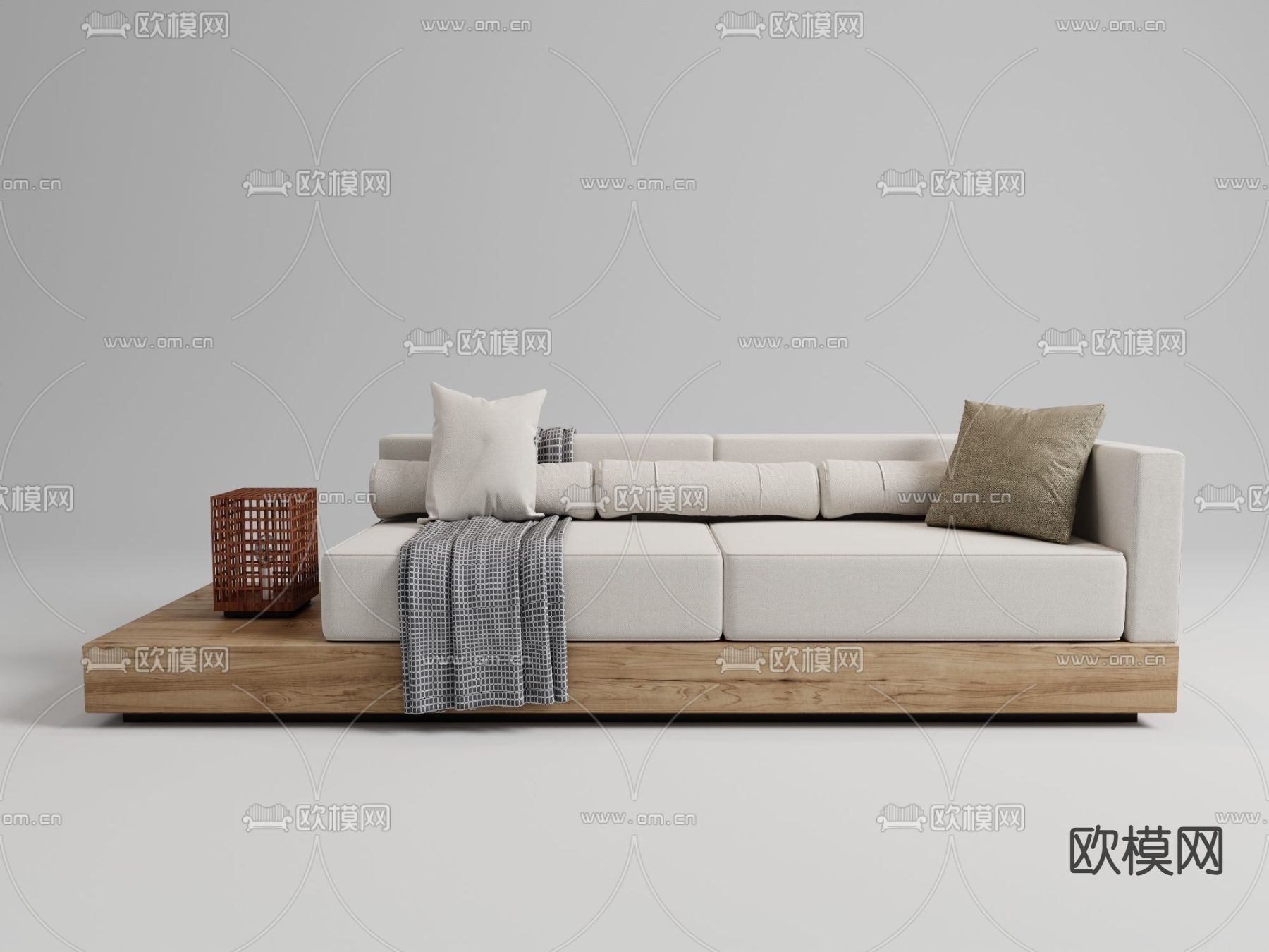 双人沙发 休闲沙发3d模型下载（渲染图1）